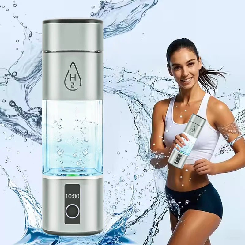 Factory Direct Hydrogen Rich Water Generator Bottle SPE & PEM Tech 6000PPB Dual Chamber Maker Ionizer H2 Inhalation Device