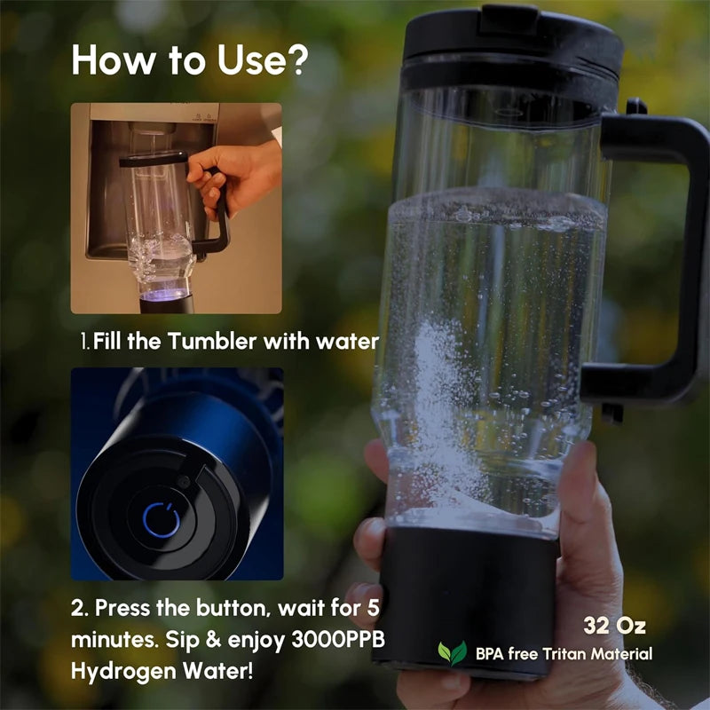 1L Hydrogen Generator Water Filter Ionizer H2 Rich Hydrogen Water bottle Capable Of Separating Residual Chlorine And Ozone