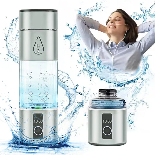 Factory Direct Hydrogen Rich Water Generator Bottle SPE & PEM Tech 6000PPB Dual Chamber Maker Ionizer H2 Inhalation Device